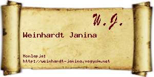 Weinhardt Janina névjegykártya